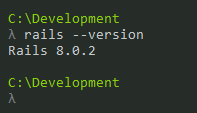 Installed Rails version